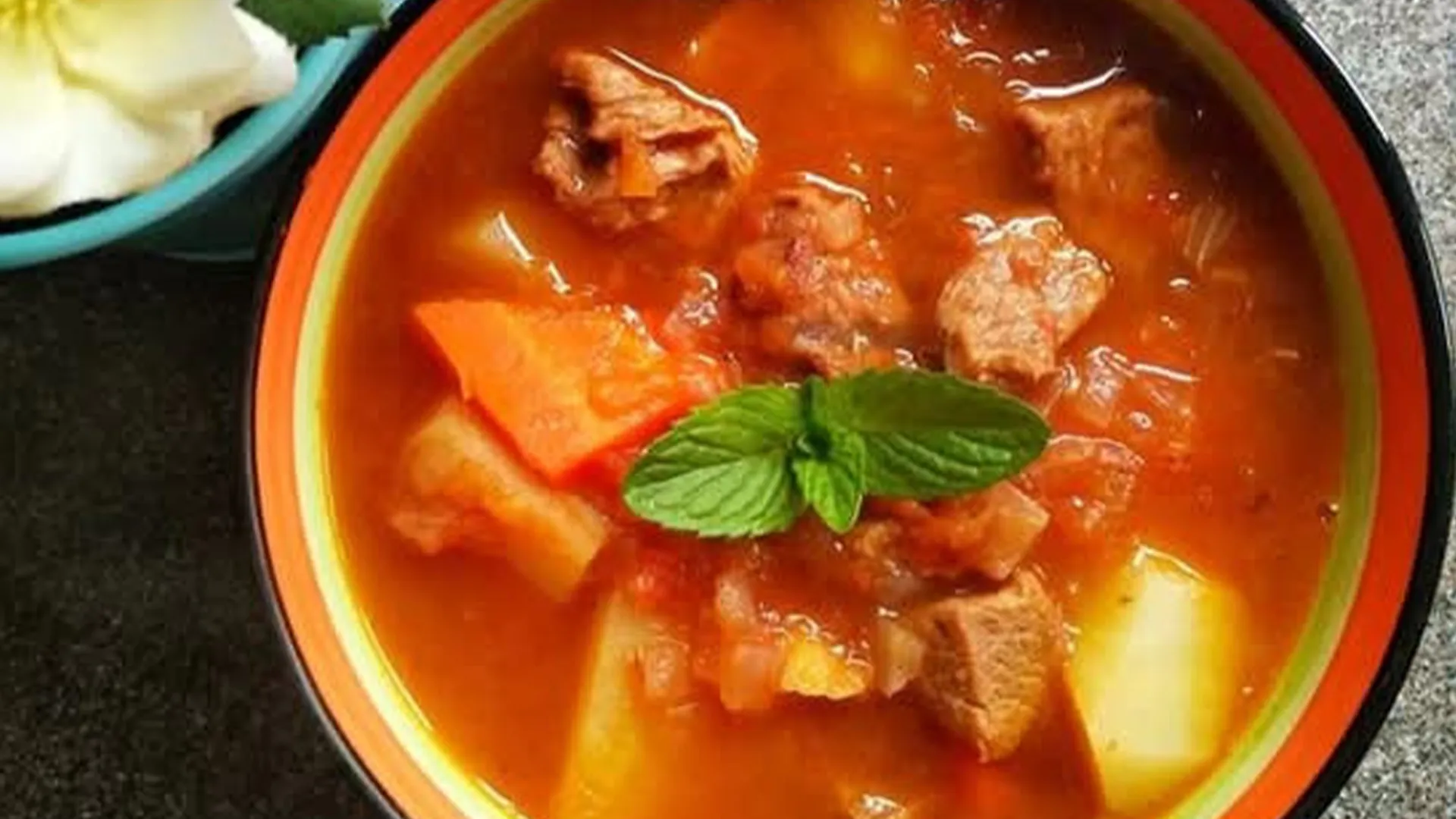 Tomato Beef Soup at Sushi Seikou, Japanese Restaurant in Bayside